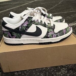Women’s Nike Dunk Low NN - Phantom Black/Magenta tropical print